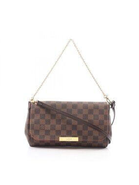 Louis Vuitton Handbag Favorite MM 2-Way Canvas Leather Crossbody